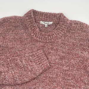 Madewell Cropped Pullover Marled Knit Sweater Pink 
Womens XXS